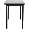 Global Industrial Height Adjustable Table, 60W x 24D x 22-1/4 to 37-1/4H, Gray Nebula 695748GY